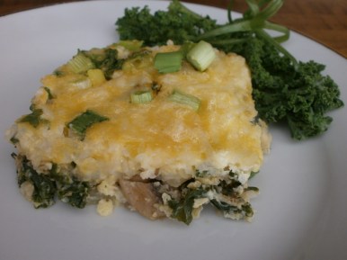 Kale Egg Casserole Slice