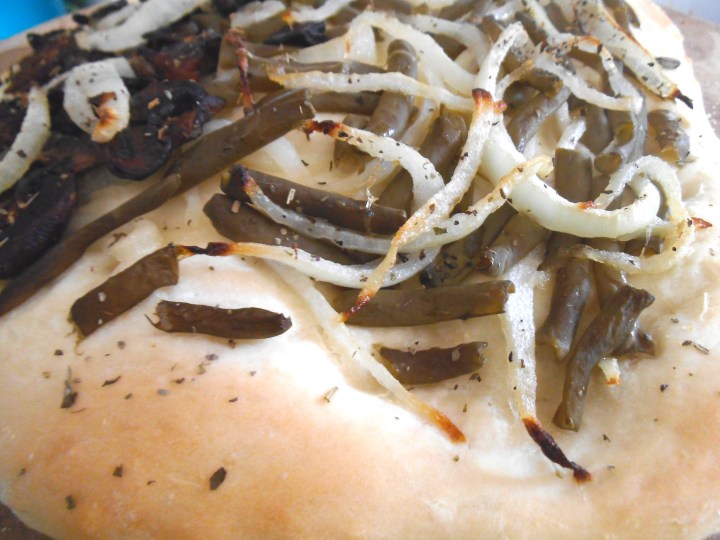 Green Bean Mushroom Foccacia