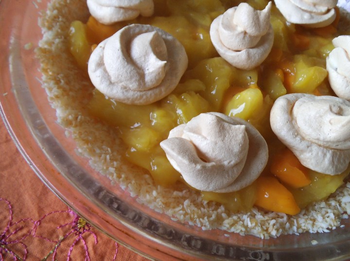 Meringue Kissed Fruit Pie