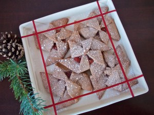 Folded Pinwheel Cookies on a Plate