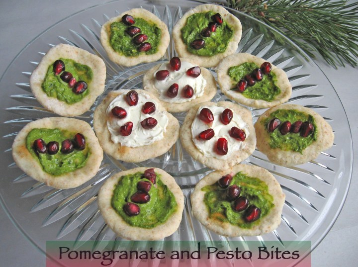Pomegranate and Pesto Bites