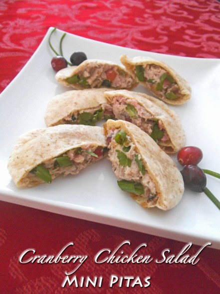 Cranberry Chicken Salad Mini Pitas