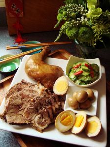 Soy Sauce Marinated Meat & Eggs