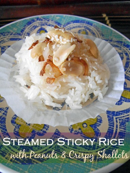 Sweet and Savoury Sticky Rice Steamed in the Rice Cooker
