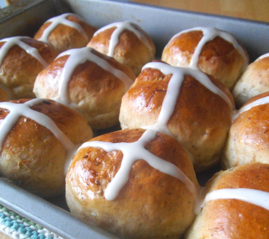 Carrot Spice Hot Cross Buns