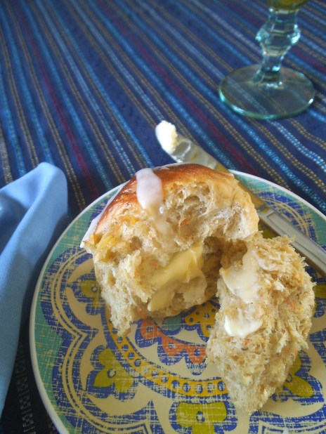 Carrot Spice Hot Cross Bun