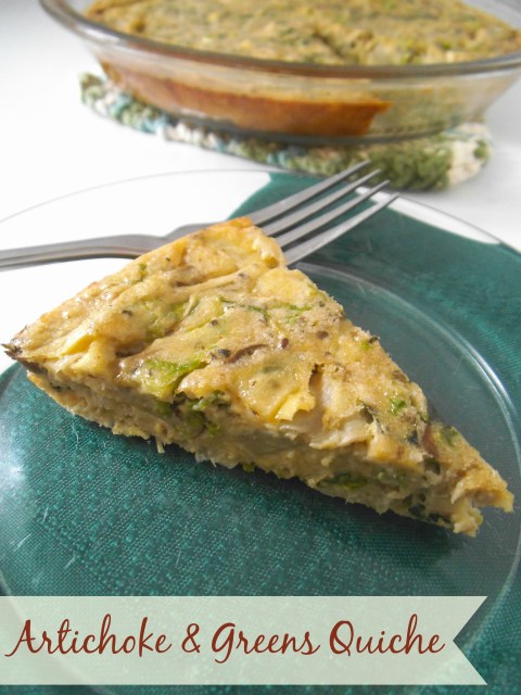 Dairy Free Artichoke & Greens Quiche (Paleo)