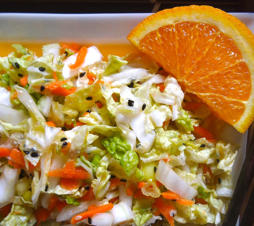 Sesame Orange Napa Cabbage Salad