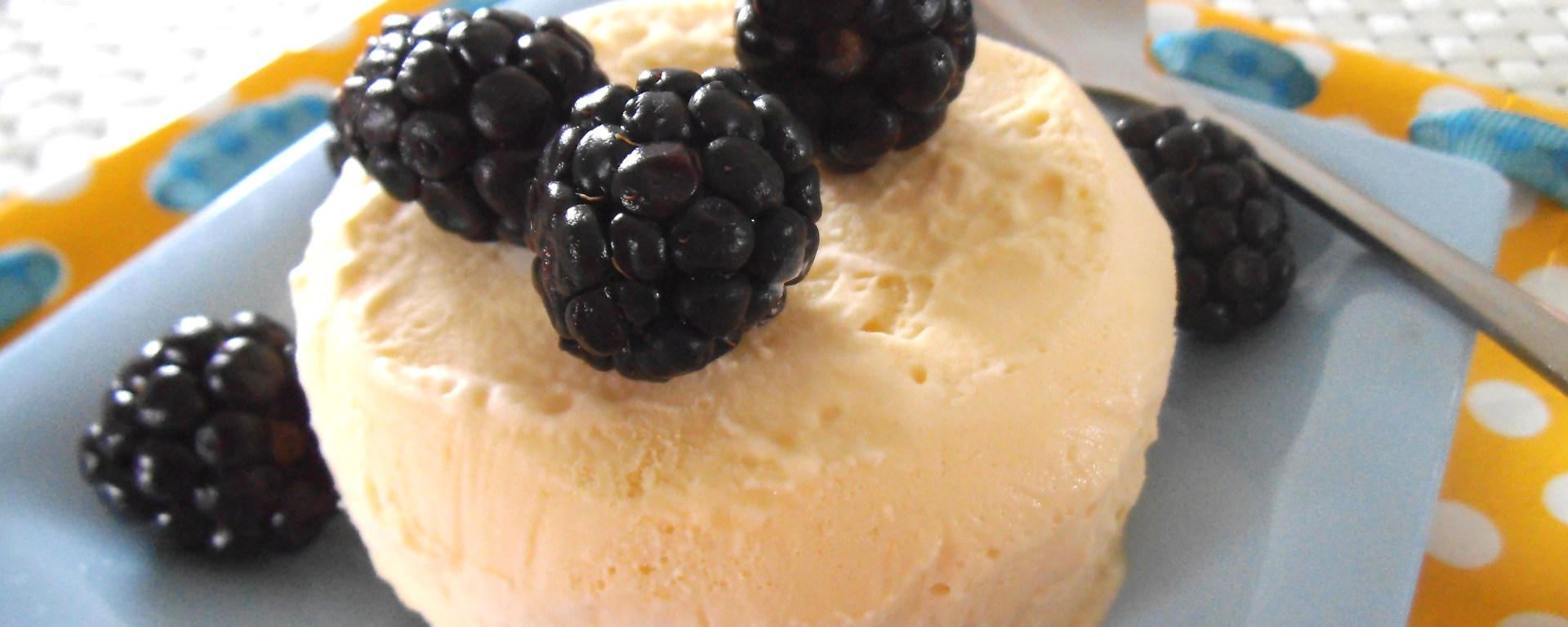 Mango Semifreddo with Blackberries
