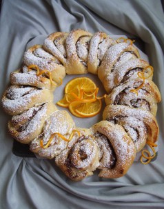 Orange Cardamom Wreath with Date Filling