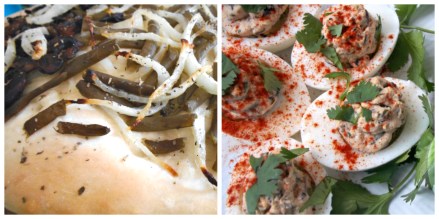 Green Bean Foccacia + Deviled Eggs