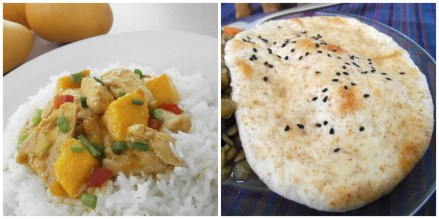 Mango Chicken Curry + Naan Bread (dairy-free)