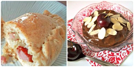 Ham and Broccoli Pocket + Cherry Chocolate Pudding