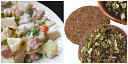 Rainbow Potato Salad + Tapenade and Buckwheat Crackers (gluten-free)