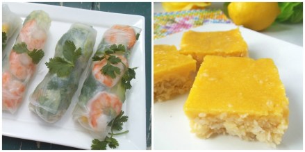 Gluten Free Summer Rolls + Mango Lemon Bars