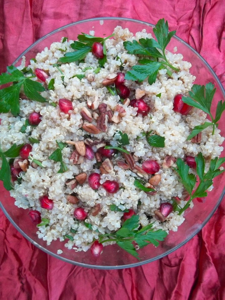 Pomegranate Quinoa Salad with Citrus Dressing | Swirls and Spice