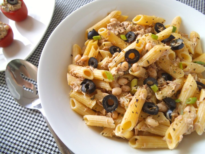 Tuna and White Bean Pasta Salad | Swirls and Spice