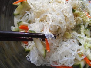 Glass Noodle Salad with Cucumber and Sesame | Swirls and Spice