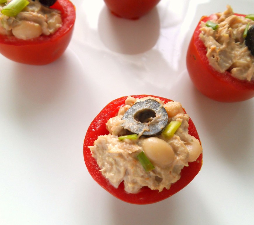 Tuna and White Bean Salad Stuffed Tomatoes