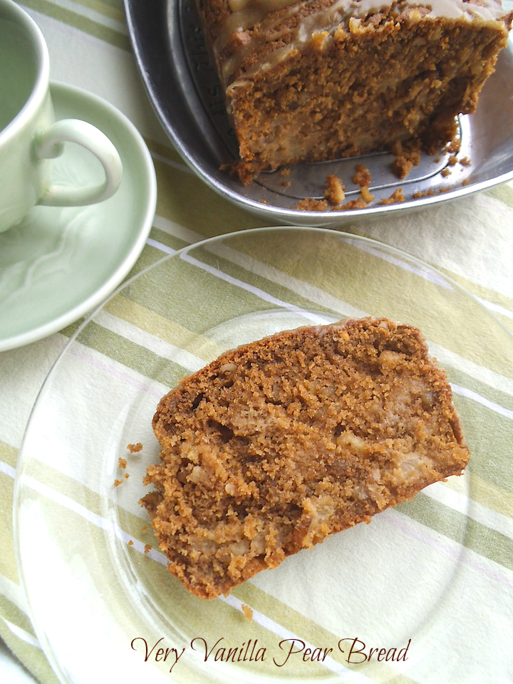 Very Vanilla Pear Bread (with gluten free option) |Swirls and Spice 