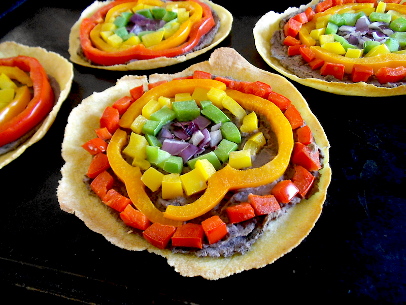 Rainbow Tostadas | Swirls and Spice