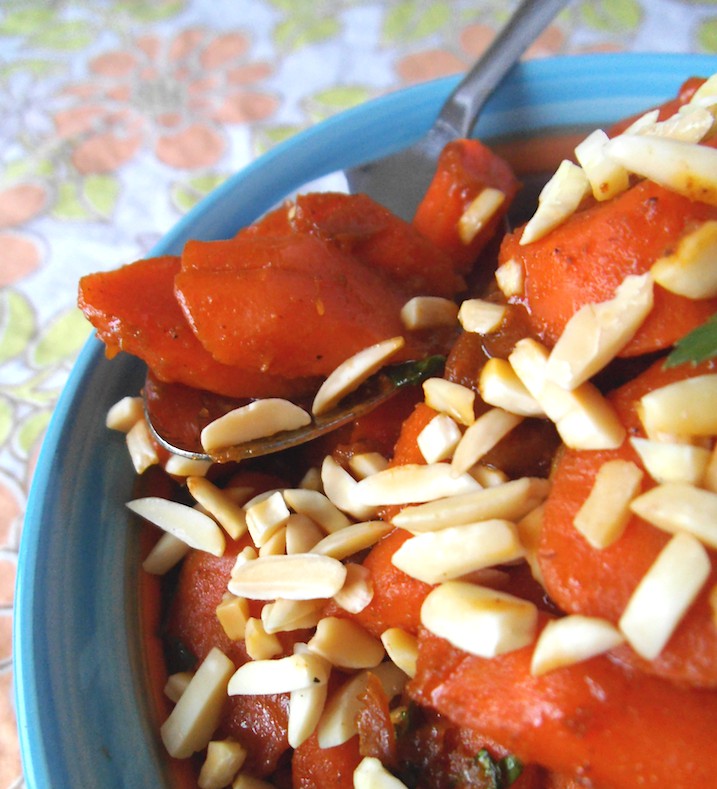 Moroccan Carrots with Apricots and Almonds | Swirls and Spice