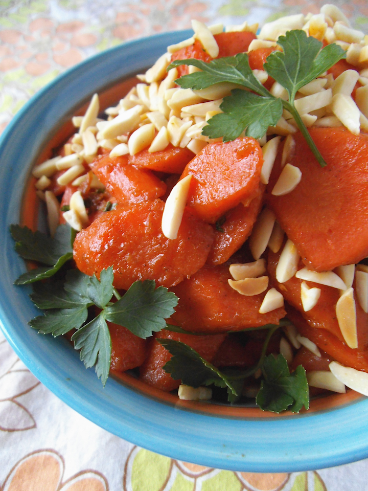 Moroccan Carrots with Apricots and Almonds | Swirls and Spice