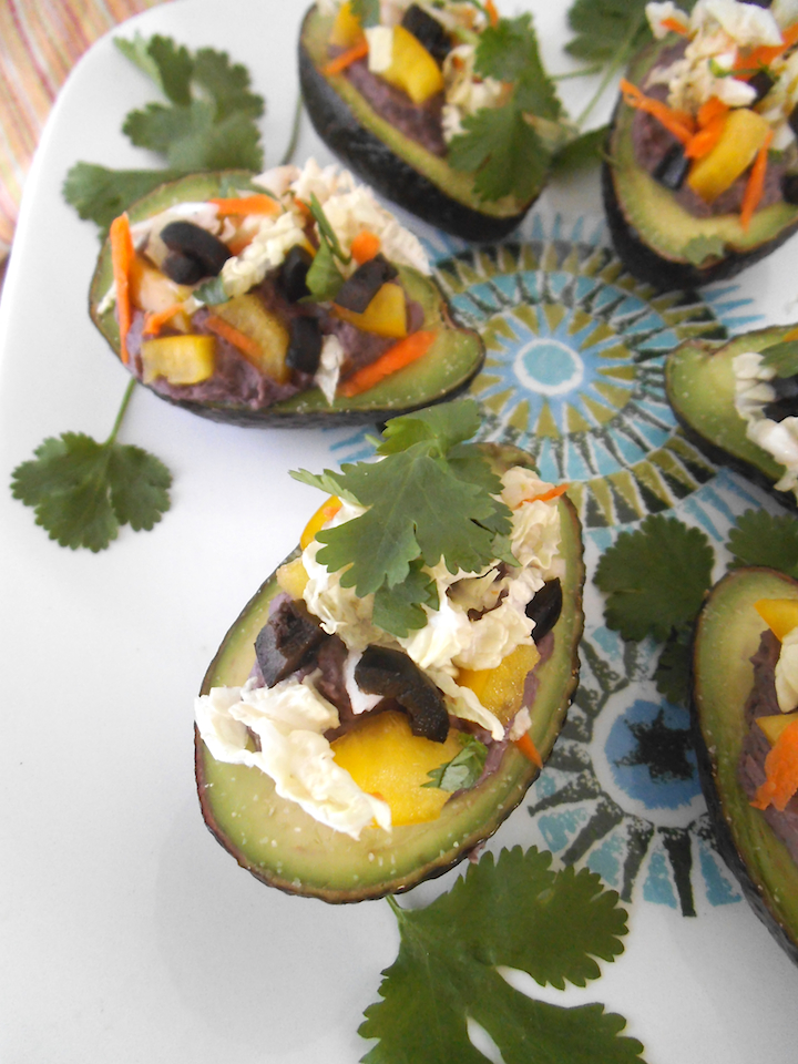 Black Bean Stuffed Avocados {with Vegan Option} | Swirls and Spice