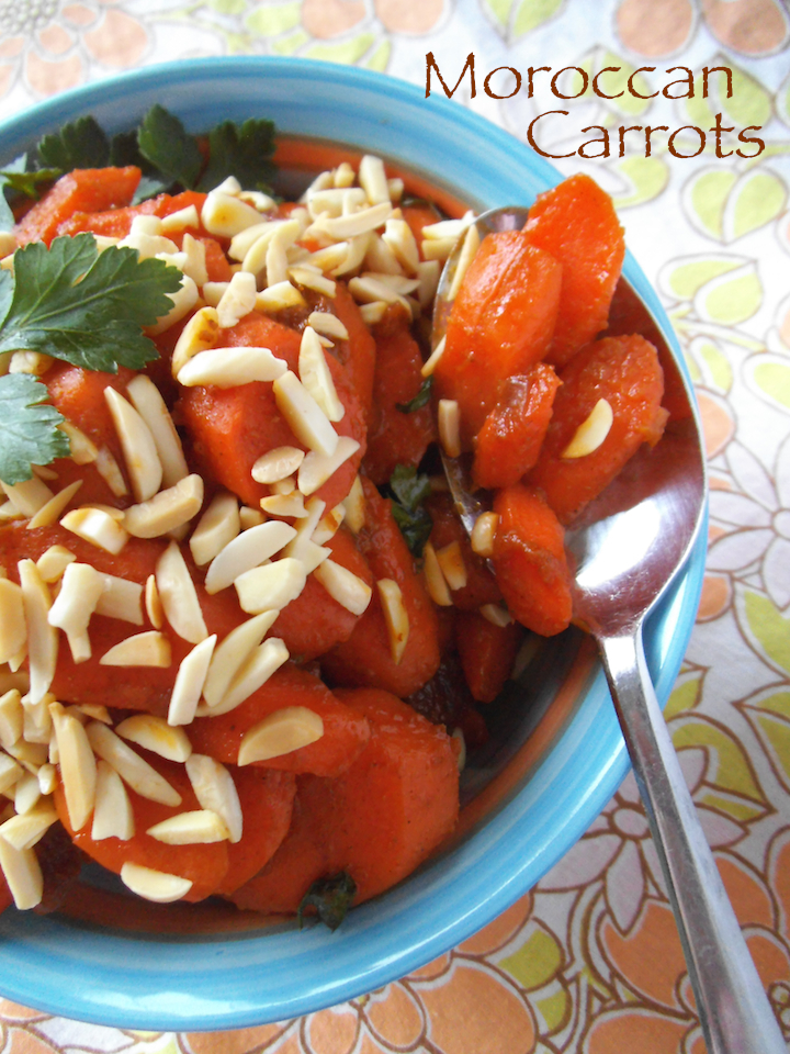 Moroccan Carrots with Apricots and Almonds | Swirls and Spice