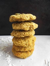 Banana Coconut Spice Cookies with Turmeric {4-ingredient recipe} | Swirls and Spice