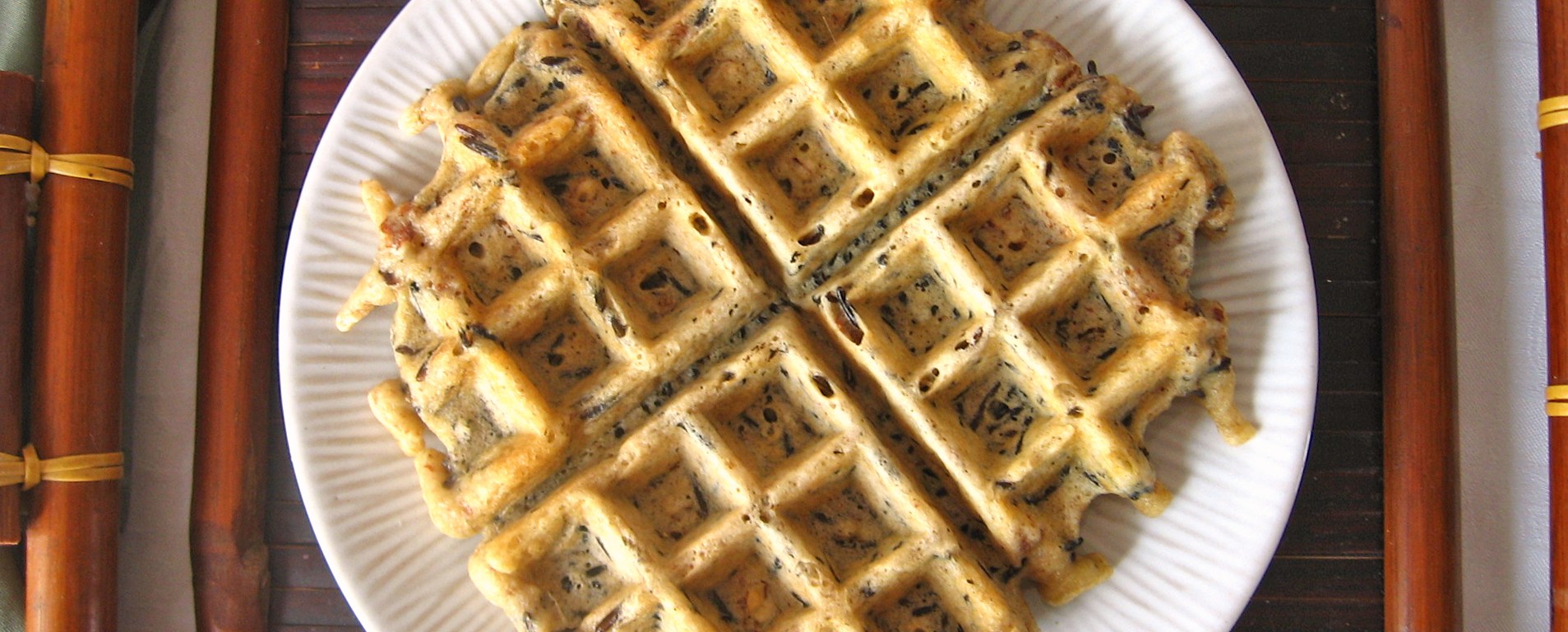 Wild Rice Waffles with Pecans (GF) | Swirls and Spice