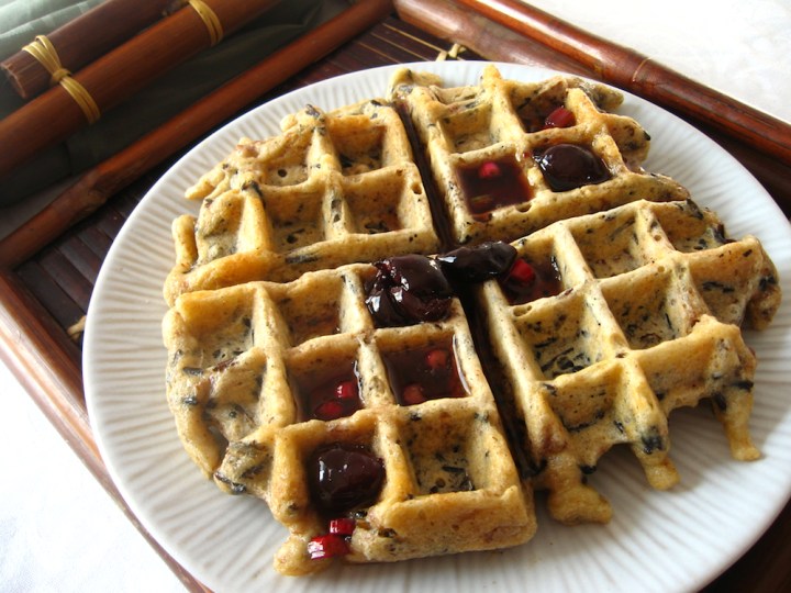Wild Rice Waffles with Pecans (GF) | Swirls and Spice