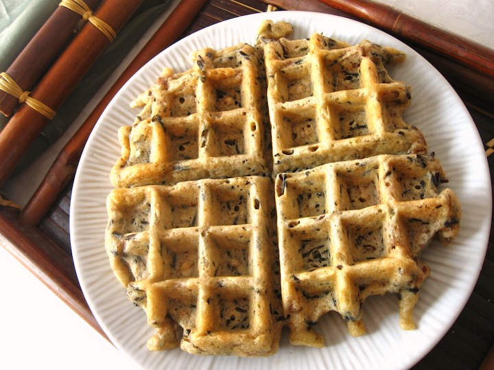 Wild Rice Waffles with Pecans (GF) | Swirls and Spice