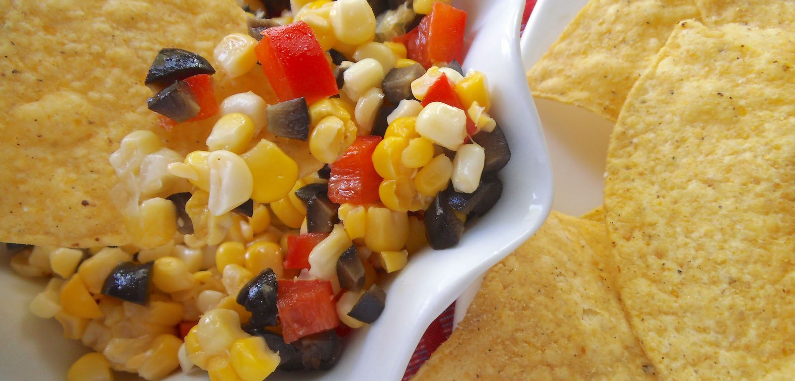 Corn and Red Pepper Relish with Olives | Swirls and Spice