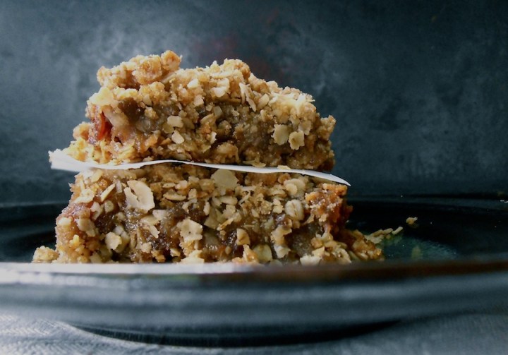 Flourless Cardamom Coconut Date Squares | by Swirls and Spice