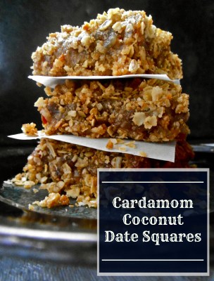 Cardamom Coconut Date Squares | Swirls and Spice