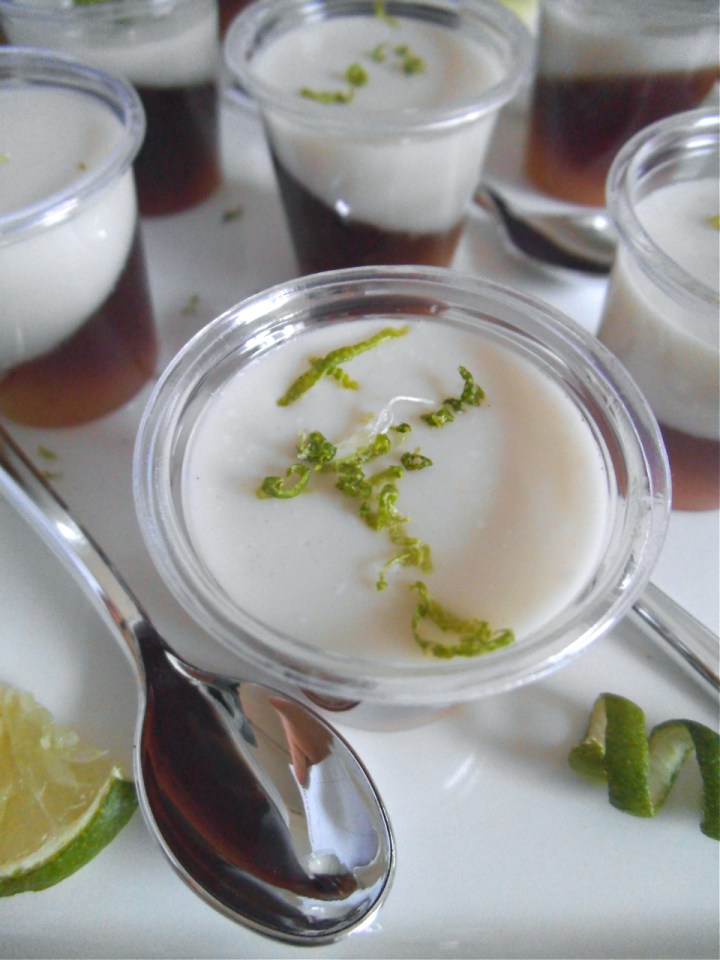 Tricolor Parfaits with Lime, Pineapple and Blueberry | Swirls and Spice