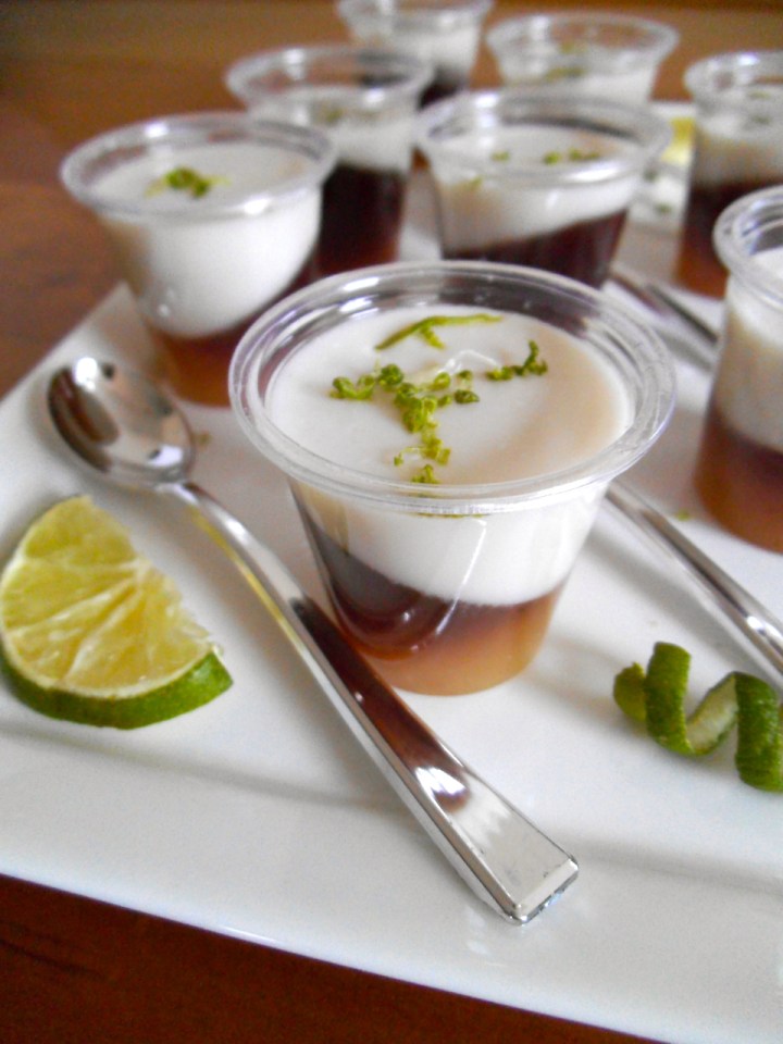 Tricolor Parfaits with Lime, Pineapple and Blueberry | Swirls and Spice