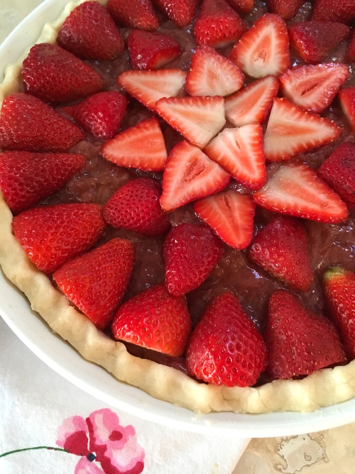 Strawberry Rhubarb Tart {Gluten Free Option} | Swirls and Spice