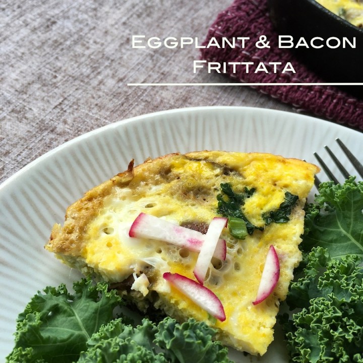 Easy Eggplant and Bacon Frittata | Swirls and Spice
