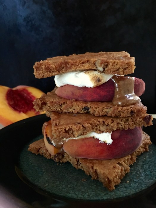 Caramel Peach S'mores | Swirls and Spice