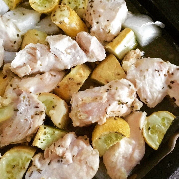 Greek Chicken Sheet Pan Dinner | Swirls and Spice