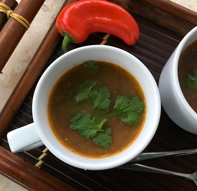 Sesame Ginger Black Bean Soup | Swirls and Spice