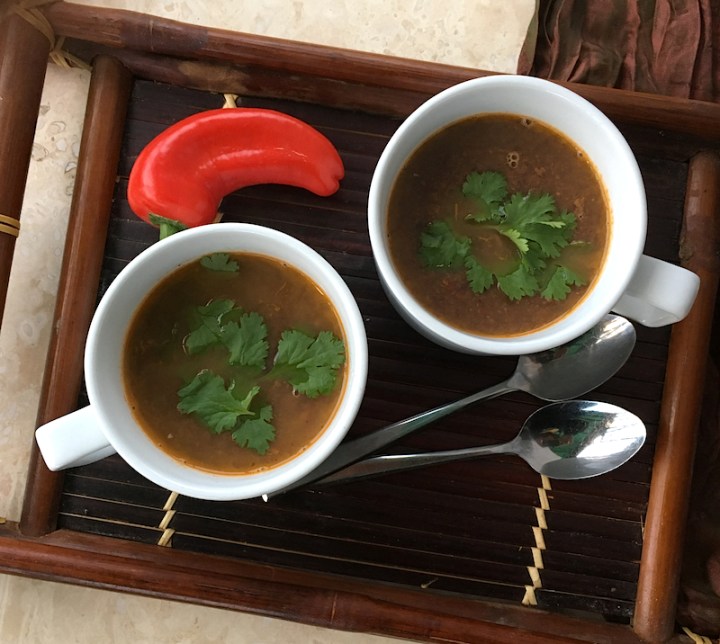 Sesame Ginger Black Bean Soup | Swirls and Spice