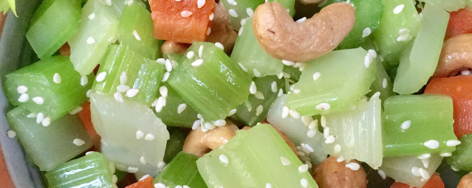 Cashew Celery Salad | Swirls and Spice