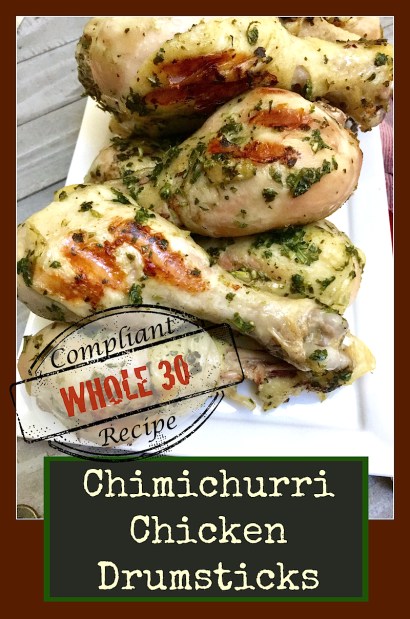 Chimichurri Chicken Drumsticks | Swirls and Spice #whole30 #paleo